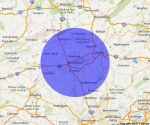 Lehigh Valley Plumbers Service Area Map