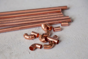 image of copper pipes depicting copper plumbing pipe corrosion