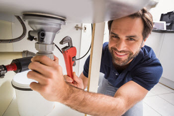 image of a plumber working on a lehigh valley home