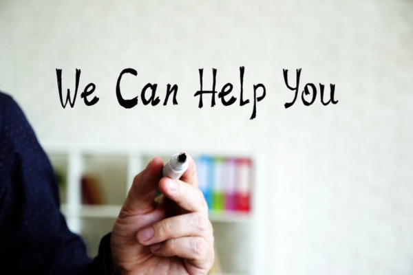 we can help you written on a virtual board depicting How Robinson Plumbing Helps You Decide