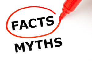 image of facts and myths signs depicting plumbing myths