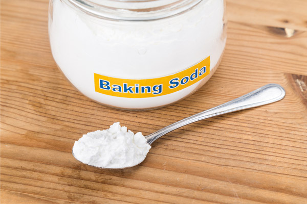image of baking soda to help clear clogged drains