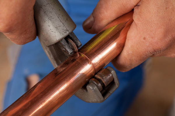image of copper plumbing pipes