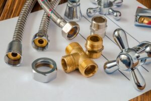 plumbing parts in different materials