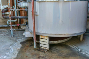 image of a hot water heater leak