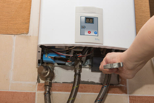 image of a tankless water heater repair