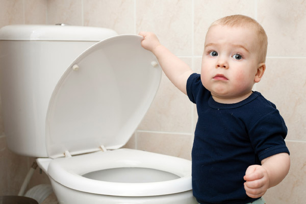 kid flushed toy down toilet