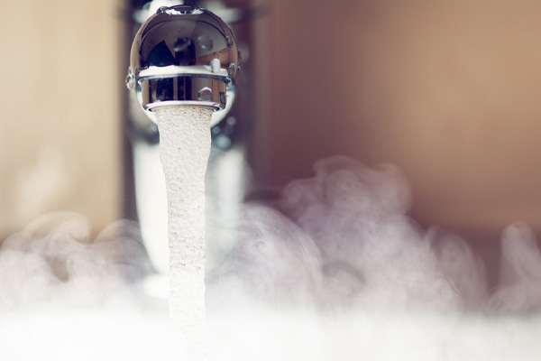 image of a hot water faucet due to hydrogen sulfide gas in water heater