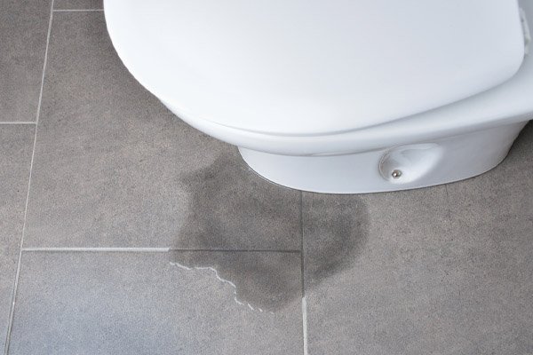 image of a leaking toilet base