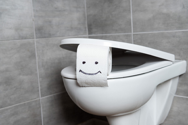 image of a toilet bowl and toilet paper depicting toilet drain cleaner