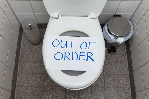 image of a clogged toilet