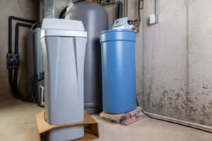 image of a old and new water softener depicting water softener installation