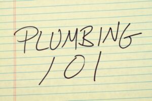 plumbing 101 written on paper