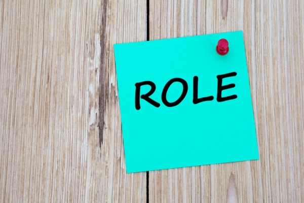 ROLE written on a neon blue sticky note depicting sump pump