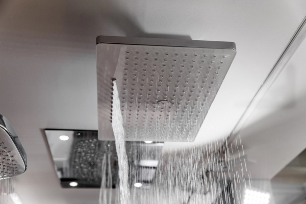 rainfall shower in the bathroom