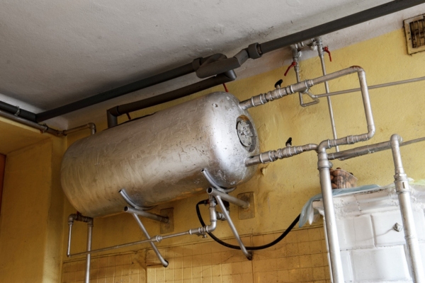 old hot water heater of a house